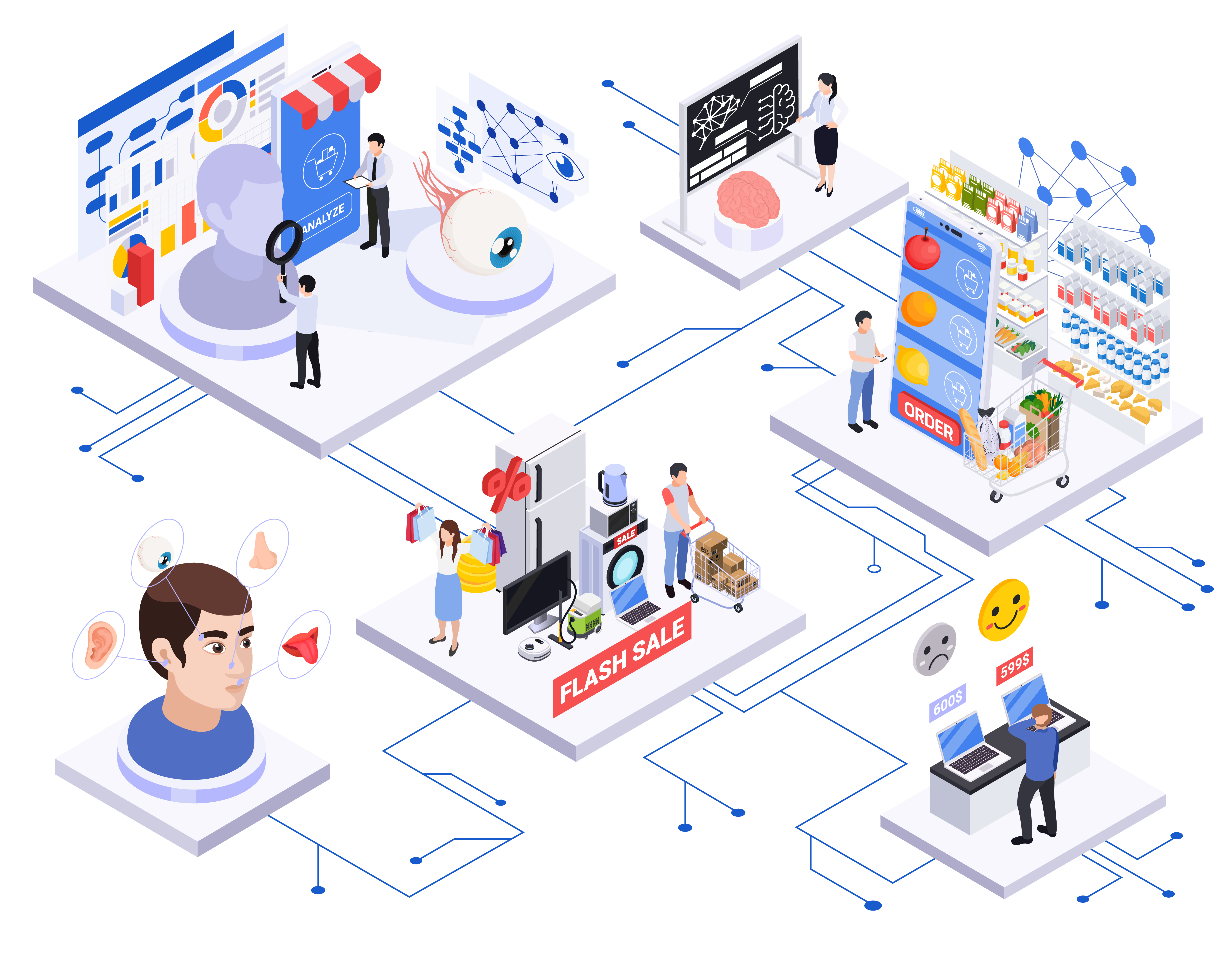 Retail AI - Store analytics and computer vision illustration